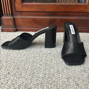 Steve Madden Black Croc Heels